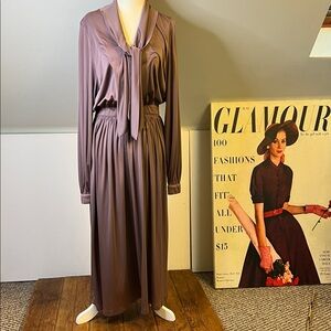 Vintage 1970s Dress by George Rech Paris Long-Sleeve Disco classic